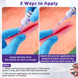 1 Pack 3ml Veterinary Surgical Skin Glue with 10 Precise Applicators, Strong Surgical Adhesive, Blue-Tinted Animal Tissue Wound Glue, Fast Bleeding Control and Waterproof Wound Sealant for Pets