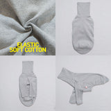 D Doggy Star Italian Greyhound Clothes Flexible T Shirts Whippet for Dogs (L,Solid Grey)