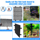 8pcs Fish Tank Divider with 10 pcs Suction Cups DIY Adjustable Aquarium Divider Filter Bottom Fish Tank Isolation Board Egg Crate