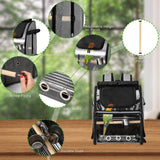 SUERTREE Bird Carrier Bag with Indestructible Stainless Steel Mesh, Bird Travel Cage with Stand, Easy to Clean Backpack for Parrot, Portable Bird Travel Bag, Grey