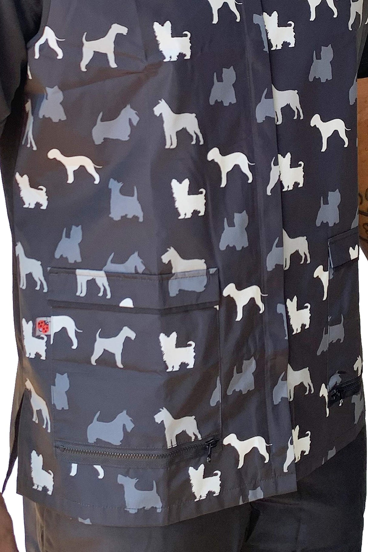 Ladybird Line 815 - Waterproof Men's Terrier Pet Grooming Accent Jacket Ideal for Pet Groomers and Hair Stylists - Solid Back - 4XL