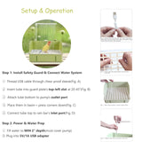 ROOJUNE Bird Bath, Automatic Parrot Shower Bath with Pump, Birds Shower Bathtub with Running Water, Birdcage, Medium Birds Parakeet Budgies Cockatiels Conures Finches, Lovebird