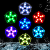 DeeprBetter Floating Pool Lights,Color Changing Waterproof Magnetic Pond Lights,Pool Light That Float,Starfish Above Ground Pools Light Up for Pond,Hot tub,Bathtub,Shower,Halloween,Christmas-2pcs
