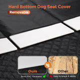 Chioratree Dog Car Seat Cover for Back Seat Hard Bottom - Waterproof Back Seat Extender for Dogs Holds 500 lbs, Scratch-Proof and Anti-Slip Dog Hammock for Car, SUV, Small Truck, Black