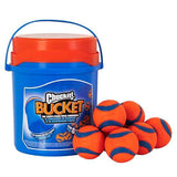 Chuckit! Ultra Ball Dog Toy with Chuckit! Cleaning Bucket, Bouncy Fetch Pet Toys For Dogs 20-60 lbs, Interactive Dog Toys, Durable Rubber, Size Medium, 2.5-inch Diameter, 8-Pack of Balls