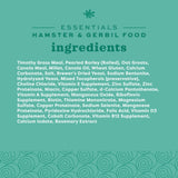 Oxbow Essentials Hamster and Gerbil Food – Complete Daily Diet with Vitamins & Minerals, High-Fiber Uniform Pellets for Balanced Nutrition, Vet-Formulated Small Animal Food, 15 lb, Made in USA