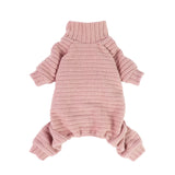 Fitwarm Turtleneck Knitted Dog Sweater Puppy Pajamas Thermal Doggie Winter Clothes Knitwear Pet Coats Cat Apparel Pink XXL