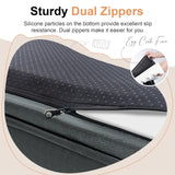Large Dog Bed Orthopedic Washable: Jumbo Dog Bed Bolster Extra Large Dogs Egg Crate Foam Sofa Couch Waterproof Removable Cover - Dark Grey