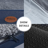 Tidore Orthopedic Dog Beds for Medium Dogs, Durable Egg Crate Foam Sofa Dog Bed wit Washable Removable Cover,Waterproof Lining,Pet Bed for Large Dogs (Dark Grey, 26.4" L x 21.7" W x 6.2" Th)
