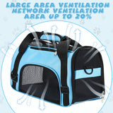 Clysee 2 Pcs Pet Carrier, Soft Sided Pet Travel Carrier for Cats, Airline Approved Kitty Portable Dog Bags for Traveling Little Dogs, Rabbits, Puppy, Cat(S,Blue)
