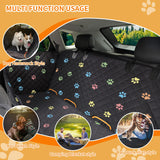Famstar Large Dog Car Seat Cover for Back Seat 100% Waterproof Durable 600D 6-Layer Scratchproof Nonslip with Mesh Window for Dog Hammock for Car Trucks SUV