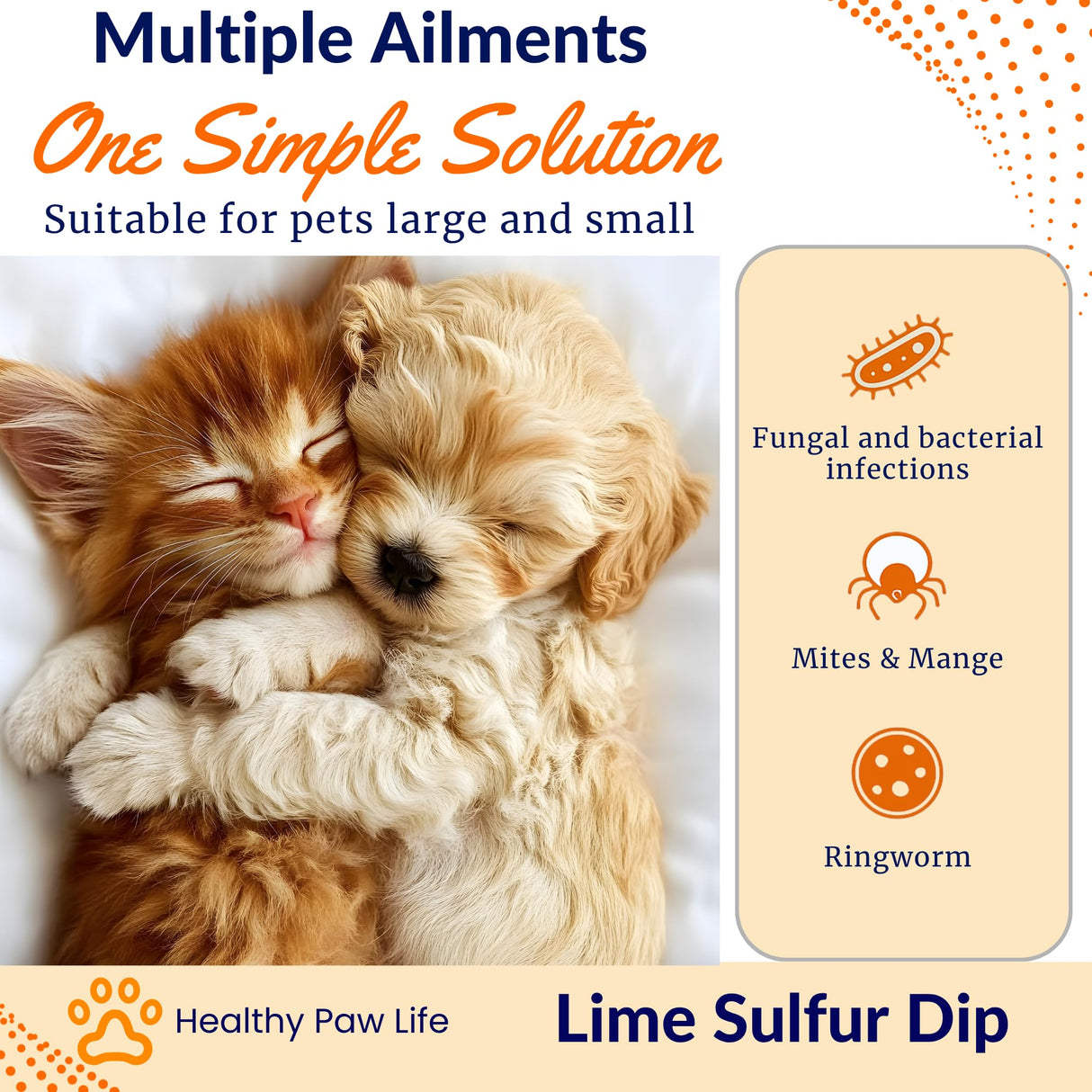 Healthy Paw Life - Lime Sulfur Dip - Pet Care for Itchy and Dry Skin - Xtra Strength Formula - Safe Solution for Dog, Cat, Puppy, Kitten, Horse (1 Gallon)