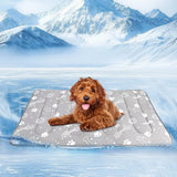 MH MYLUNE HOME Upgrade Cooling Mat for Pets,30”x20” 300g Reinforced Padding &Cool-Chill Fiber, Heat-Absorbing Color-Changing Pet Pad, Foldable Summer Bed