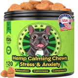 DOGVC Hemp Calming Chews for Dogs Calming Chews - Anxiety Relief Treats, Dog Calming Relaxing Treats Care Hemp Quiet Moments for Dogs Thunderstorm Fireworks Separation Anxiety Relief, Beef, 120 Ct