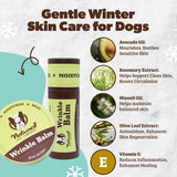 Natural Dog Company Wrinkle Balm for Dogs – Dog Wrinkle Balm for Skin Folds, Facial Creases & Wrinkles, Lick-Safe Wrinkle Cream for Bulldogs, Pugs & Bully Breeds, Daily Winter Skin Care, 4 oz Tin