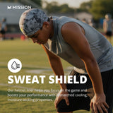 MISSION Cooling Helmet Liner- Cools Instantly When Wet, UPF 50, Wear Under Helmets, Hardhats & More- Digital Camo Gray