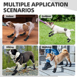 PUPTECK Anti Slip Dogs Shoes for Hot/Cold Pavement, Senior Booties, Rubber Boots & Paw Protectors for Small Medium Large Size Dogs to Prevent Licking, Grippy Socks for Hardwood Floors, Paw, XL