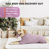 LIANZIMAU Dog Surgery Recovery Suit Full Body Alternative to Cone with Leg Sleeves Comfortable Spay Neuter Suit for Female Male Dogs Postoperative Protective Pet Clothes Pink L