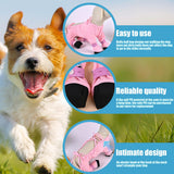 Suspender Boots for Dogs Size M, Dustproof Half-Pack Ice Silk, Adjustable Dog Boot Leggings with Non-Slip Straps