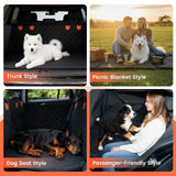 Egles Dog Car Seat Cover for Back Seat, Back Seat Extender for Dogs with Hard Bottom - New Non-Slip, Waterproof, Scratch Resistant, Portable Dog Hammock, Suitable for Cars, SUVs and Trucks