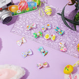 Waydress 40 Pieces Easter Dog Bows Rabbit Bunny Egg Hair Bowknot Pet Easter Bows with Rubber Bands Puppy Easter Rhinestone Bows Handmade Dog Easter Grooming Accessories for Easter Pet Supplies
