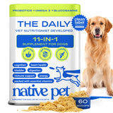 Native Pet Dog Vitamins & Supplements - 11-in-1 Multivitamin Powder for Dogs Food Topper - Collagen, Glucosamine, Probiotics, Omega & More- Supports Healthy Gut, Mobility & Overall Health -60 Scoops