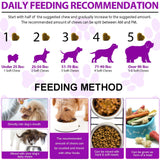 Dog Vitamins and Supplements, 15-in-1 Dog Multivitamin Chews with Glucosamine and Probiotics, Natural Daily Vitamins Treats for Dogs, Pet Health Support-Skin-Immunity-Gut Digestion-Joint-Heart,150pcs