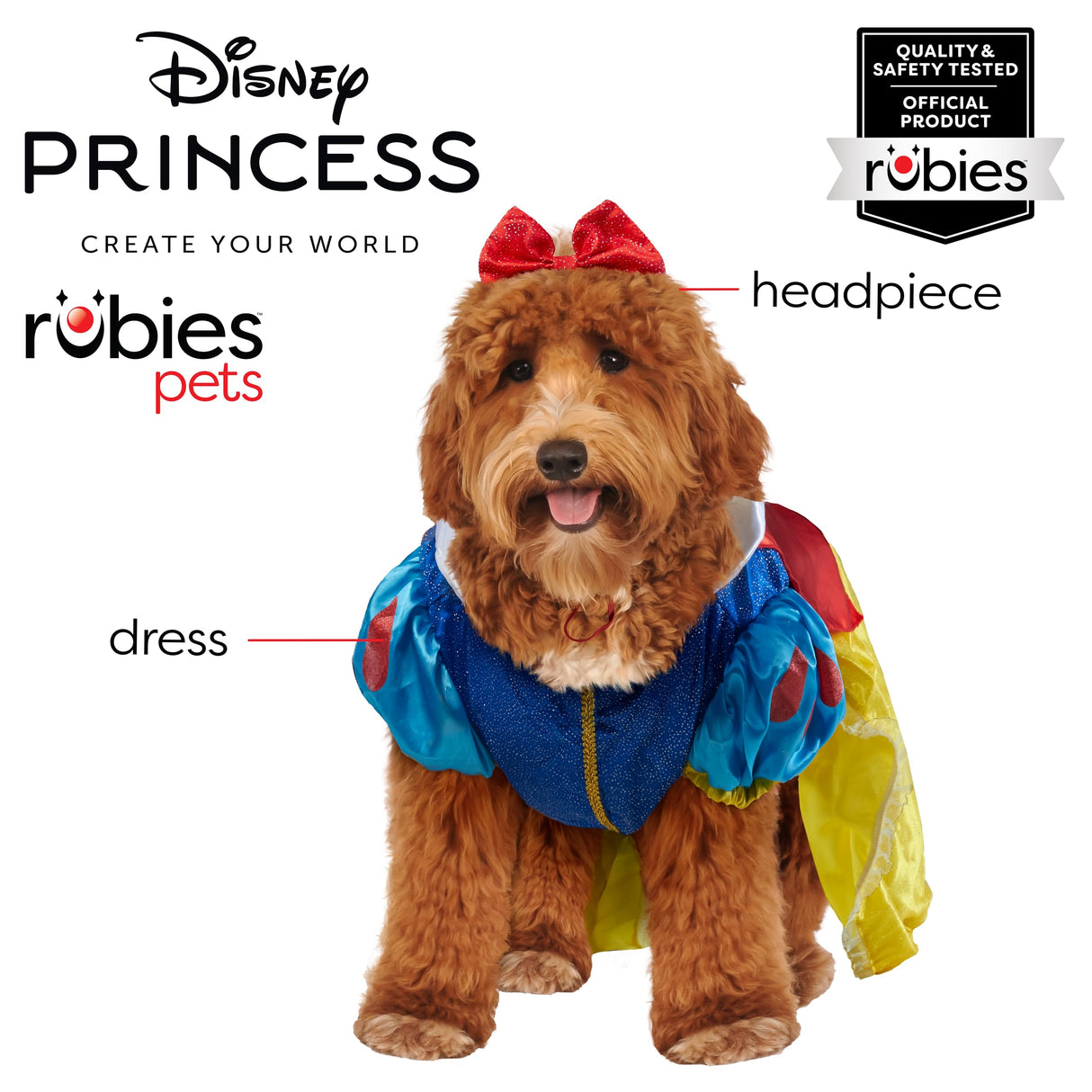 Disney Princesses: Snow White Pet Costume for For Dogs or Cats by Rubies, Medium