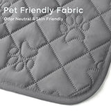 Waterproof 4 Seater Couch Cover for Dogs, Paw Print Quilted Blanket for 4 Cushion Sofa and Bed, Pet Hair Resistant, Skin-Friendly, Scratch Proof, Washable Sofa Seat Protector, 30x90 inch, Grey