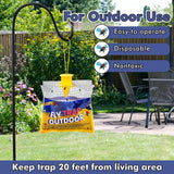 Fly Traps Outdoor Fly Trap Hanging with 30g Fly Bait, Natural Pre-Baited Fly Bags Outdoor Disposable Stable Horse Ranch Fly Trap Bag Fly Catchers Killer Outdoor 6 Pack