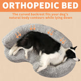 DogTender Orthopedic Memory Foam Dog Bed for Small Dogs - Washable & Waterproof & Removable Cover - Round Calming Dog Bed for Anxiety Relief(35 x 24 x 8 Inch)