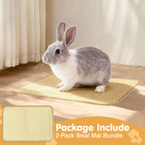Nexlythara Rabbit Scratching Pad, Sisal Bunny Scratch Mat for Cages - 2PCS Natural Rabbits Nail Scratcher for Indoor Rabbit Chew Toys & Bedding, 16x12 Inch