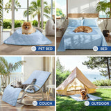 Luciphia Waterproof Cooling Blanket for Dogs Couch Cover Q-MAX>0.5, Leakproof Pet Mat Non-Slip for Cat Puppy Crate Bed Protector Outdoor Throw (Light Blue, 30x40 inches)