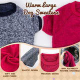 Rypet 2 Pack Large Dog Sweaters for Winter Dog Classic Knitwear Sweater Soft Thickening Warm Dogs Clothes for Medium Large Dogs