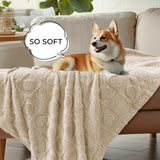 Luciphia 1 Pack 2 Small Dog Blanket Washable Pet Bed Cover Soft Fluffy Puppy Blanket with Premium Fleece 300GSM Cozy Calming Cat Blankets for Indoor Cats Beige 30x20 inch