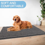 Amyracel Dirt Trapping Door Mat, 48" x 72" Large Absorbent Dog Door Mat for Muddy Paws, Quick Dry Non Slip Chenille Mud Mat for Dogs, Machine Washable Entry Indoor Entryway Rug for Inside Floor