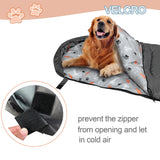 GeerDuo Dog Sleeping Bag Waterproof Warm Packable Dog Bed Mat with Storage Bag for Indoor Outdoor Travel Camping Hiking Backpacking (Grey)
