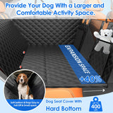 Nentik Back Seat Extender for Dogs with Hard Bottom/Large Space, Waterproof Dog Car Seat Cover Holds 400lbs, Sturdy Nonslip Pet Backseat Hammock for Cars/SUV