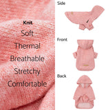 Fitwarm Knitted Dog Hoodie Sweater, Winter Clothes for Small Dogs Boy Girl, Lightweight Pet Sweatshirt, Heather Pink, XXL