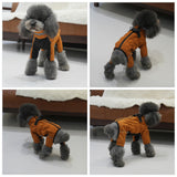 Winter Waterproof Dog Snowsuit – Full Body Outdoor Jacket with Leash Ring, Fleece Lining, Windproof Reflective 4-Leg Dog Coat for Small to Large Dogs Mustard Yellow L