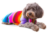 Dog Clothes - Handmade Dog Poncho from Authentic Mexican Blanket (Pink, X-Small)