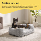 Best Friends by Sheri Lux Lounge Bed Calming Faux Fur Dog Bed, Gray, Large, 36" x 27"