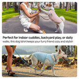QBLEEV 2 Pack Dog Shirt, Soft Cotton Dog T Shirt for Small Medium Large Dogs, Sleeveless Stretchy Tee Vest for Summer, Breathable Lightweight Pet Tank Top Tshirts for Indoor Play, Outdoor Walks