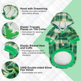 BEAUTYZOO Dog Hoodie Sweaters for Small Medium Large Size Dogs Girls Boys- Premium Quality, Ultra Soft, Superior Comfort Fit, Fleece Lined Hooded Sweatshirt- Cold Weather Pet Clothes Winter Coat,Plaid