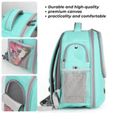 Lollimeow Pet Carrier Backpack, Bubble Backpack Carrier, Cats and Puppies,Airline-Approved, Designed for Travel, Hiking, Walking & Outdoor Use (Green)