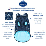Blueberry Pet Cozy & Comfy Windproof Lightweight Quilted Fall Winter Glossy Dog Puffer Jacket in Navy Blue, Back Length 12.5", Size 10, Warm Coat for Small Dogs