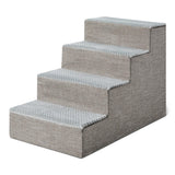 Amazon Basics Dog Steps, 18.7" H, 4-Step Pet Stairs for High Bed Couch and Sofa, Non-Slip Bottom, for Indoor Dogs and Cats, Grey