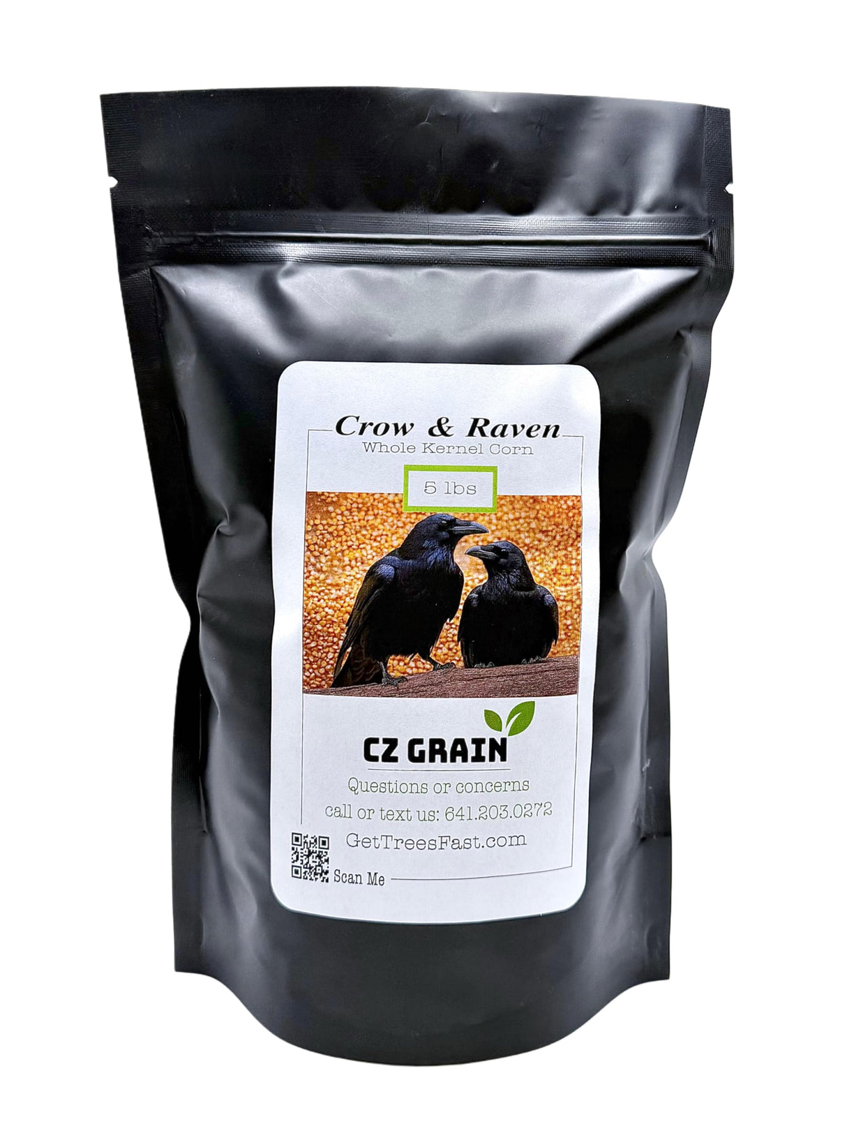 5 Pounds Premium Corn for Feeding – Bird Food for Crows and Ravens, Grown in Iowa, 5 lb Resealable Bag