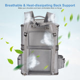 HOVONO Detachable Double Pet Carrier Backpack for Cats and Small Dogs, Cat Travel Carrier for 2 Cats, Perfect for Traveling/Hiking/Camping, Grey