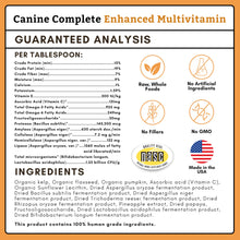 Load image into Gallery viewer, Wholistic Pet Organics Canine Complete - Dog Multivitamin Powder - 1 Lb - Daily Dog Vitamins and Supplements for Homemade Food - Immune System, Skin, Coat &amp; Overall Health - All Breeds - 45 Scoops
